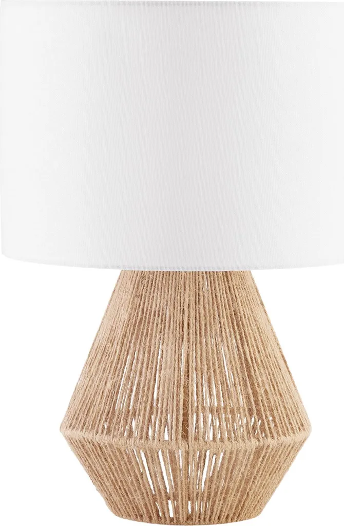 Lampe de chevet LIGNEA LUX en jute pour ambiance relaxante bohème 60W