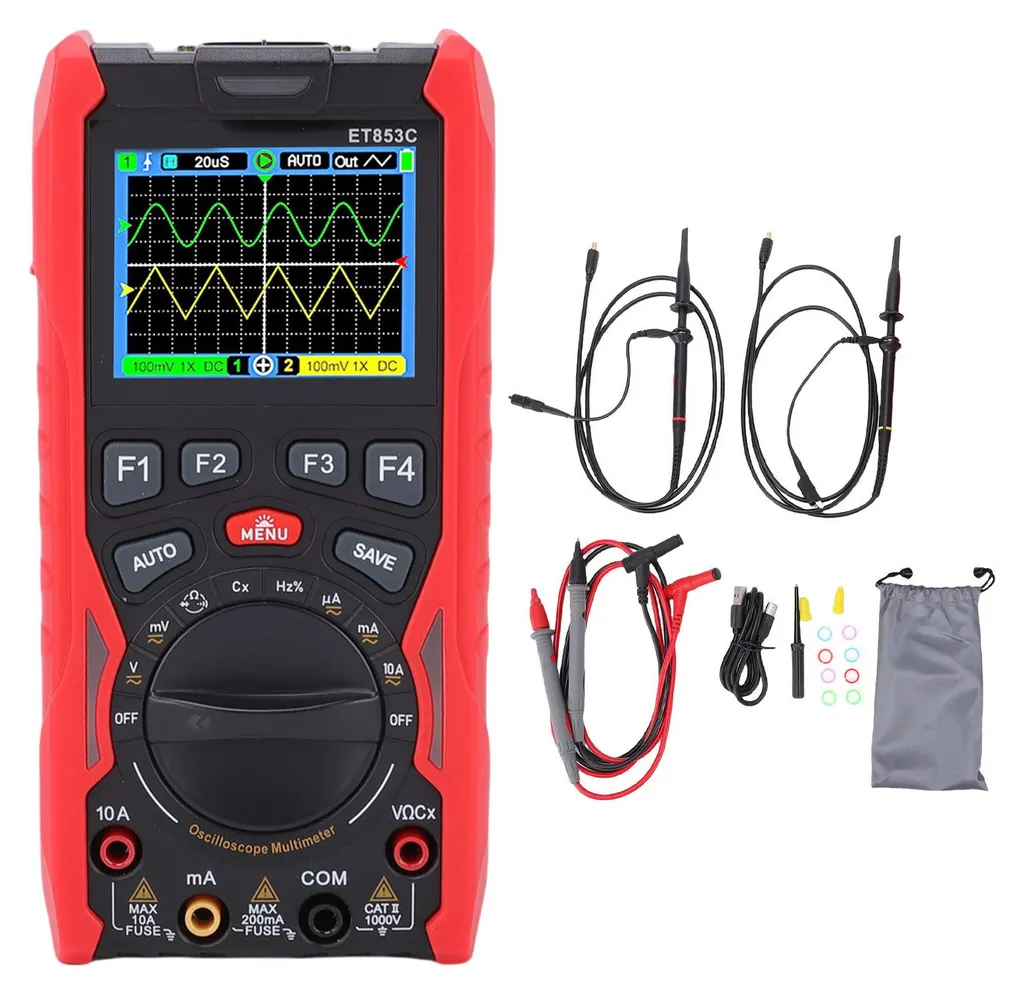 Oscilloscope Multimètre 3-en-1 DDS 40MHz 200MS/s Portable Haute Précision
