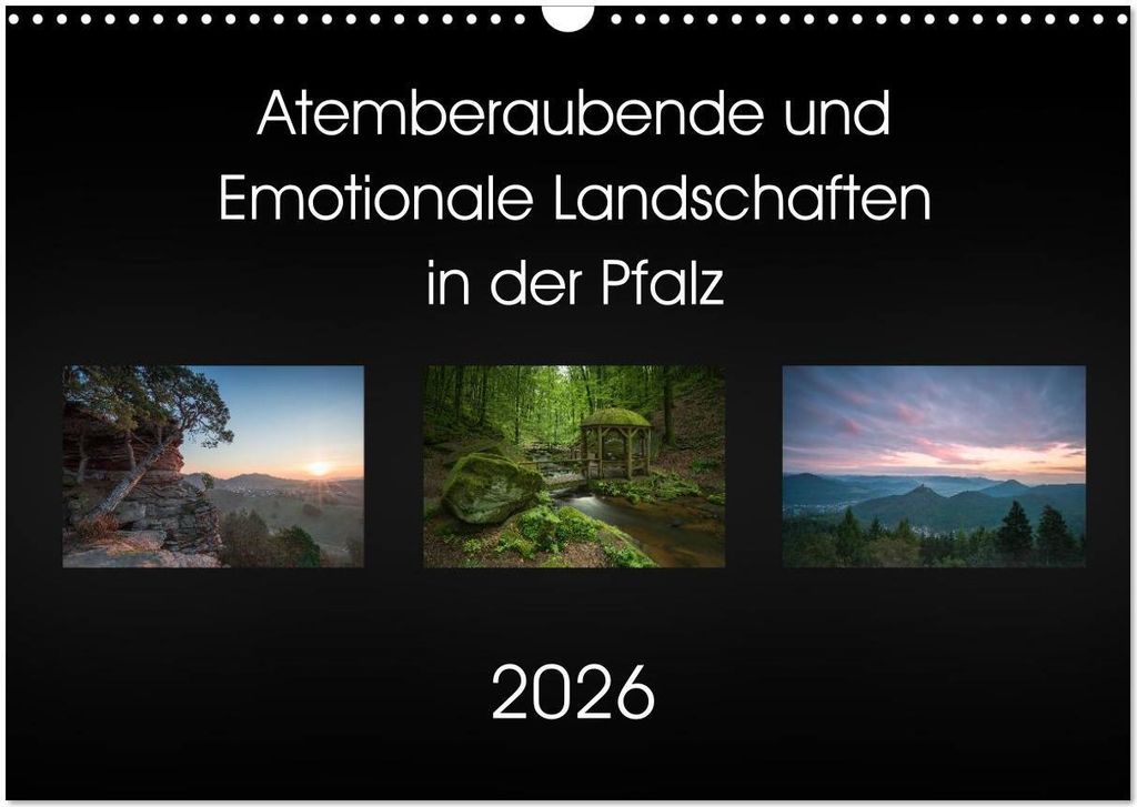 Atemberaubende und Emotionale Landschaften in der Pfalz (Wandkalender 2026 DIN A3 quer), CALVENDO Monatskalender