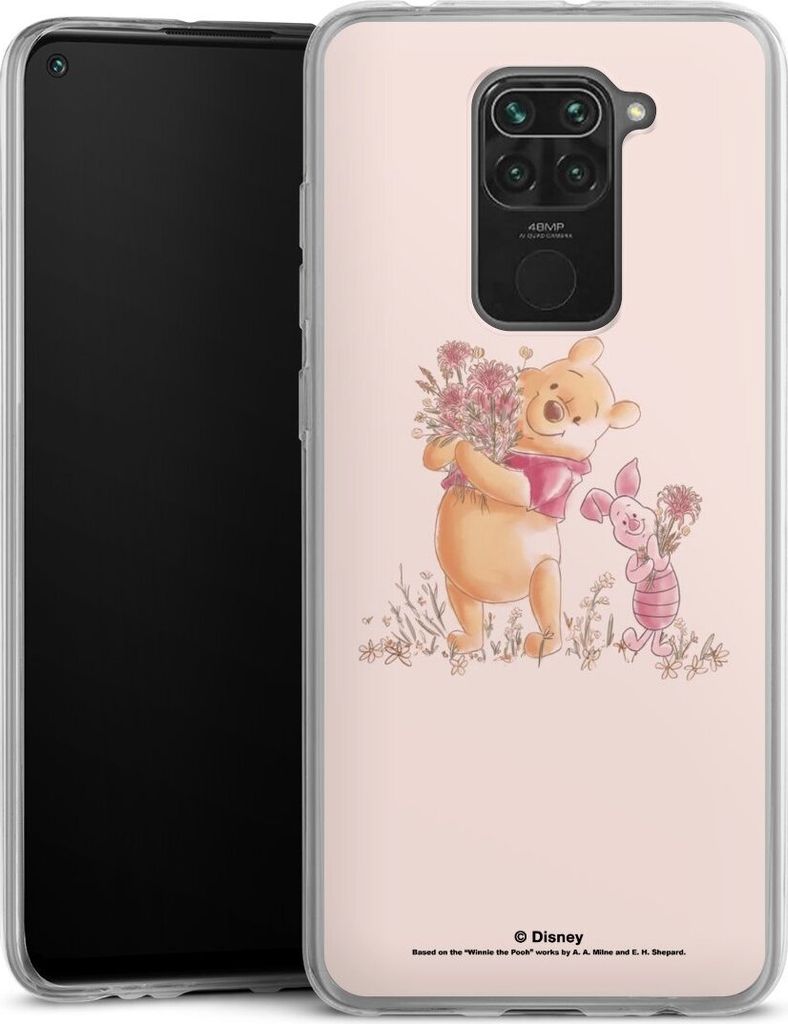 DeinDesign Slim Hülle für Xiaomi Redmi Note 9 Silikon Case Ultra Dünn Handyhülle Disney Offizielles Lizenzprodukt Winnie Puuh Ferkel