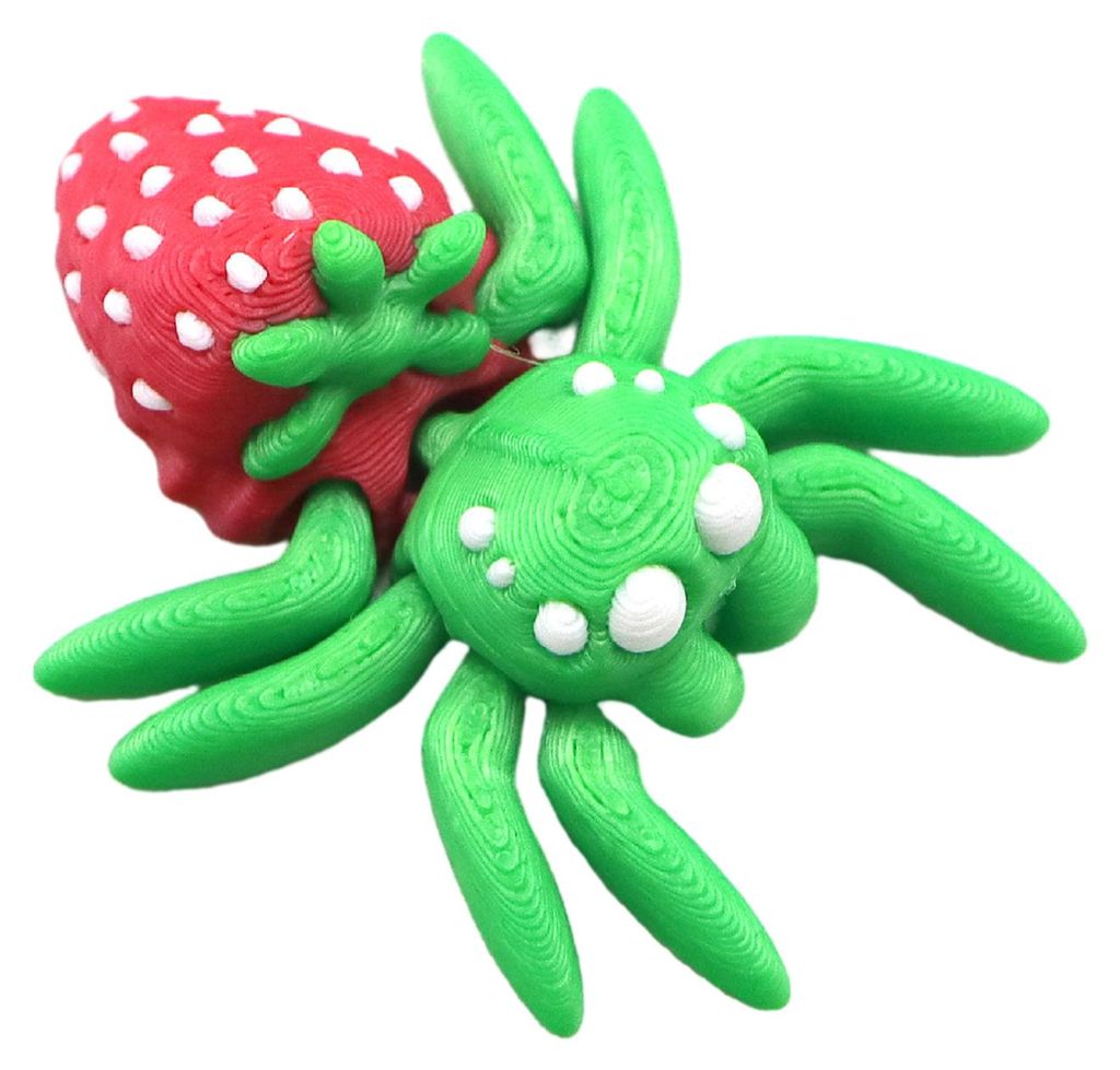 3D-gedruckte Spinnen-Dekoration, Mini-Spinne mit beweglichen Gelenken, buntes Spinnen-Fidget-Spielzeug für Kinder und Erwachsene, Partygeschenke