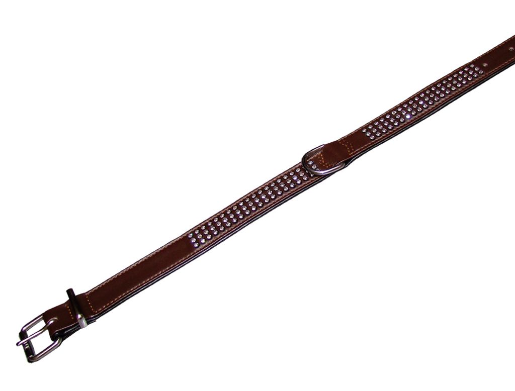 Nobby Halsband "Crystal" braun/schwarz, M, 47cm (35-41cm)