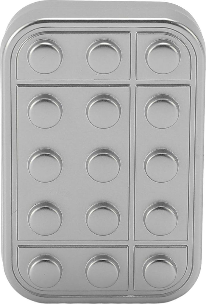 Haptischer Push-Slider aus Metall erhöht die Aufmerksamkeit, strukturiertes Muster, tragbare Fingerspitze für vielbeschäftigte Hände, Silber