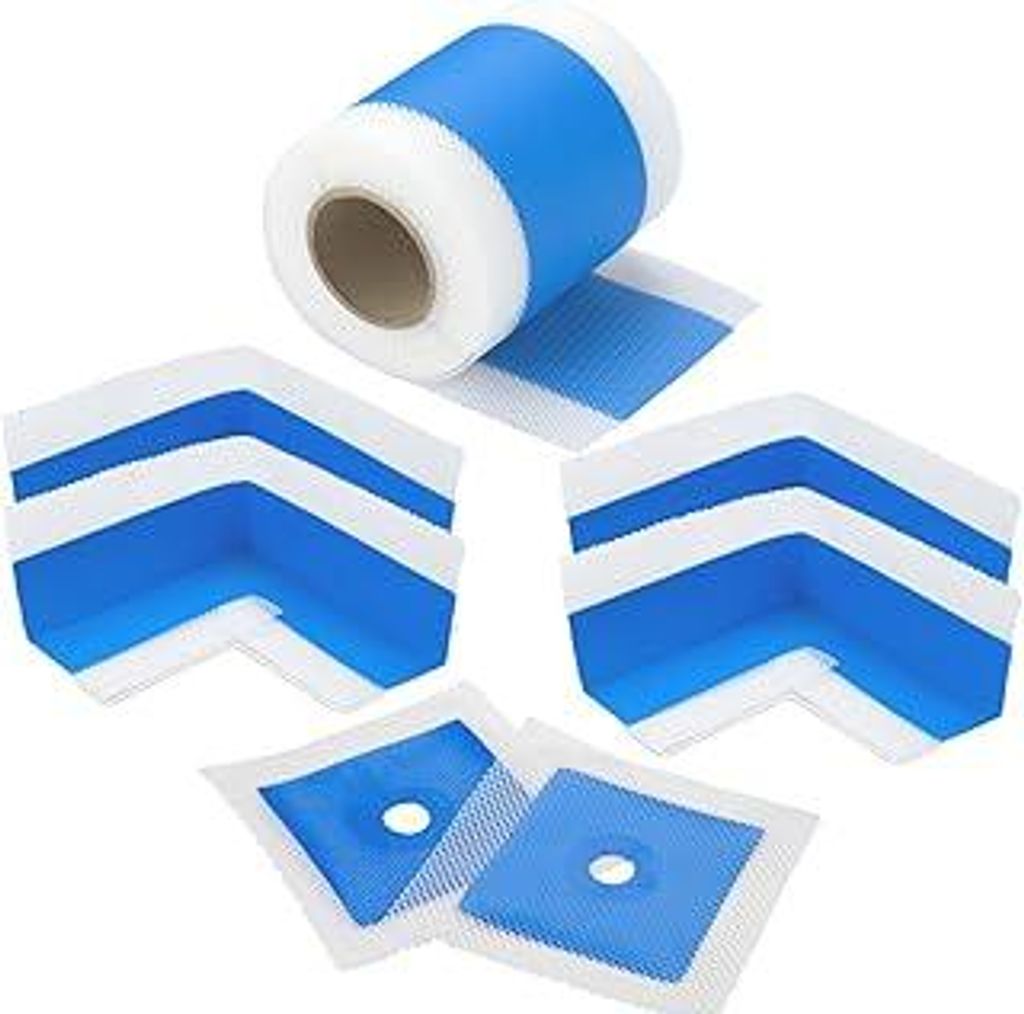 Dichtband Set D11, Abdichtband 10m, 4x Innenecken, 2 x Manschetten, Abdichtung Dusche