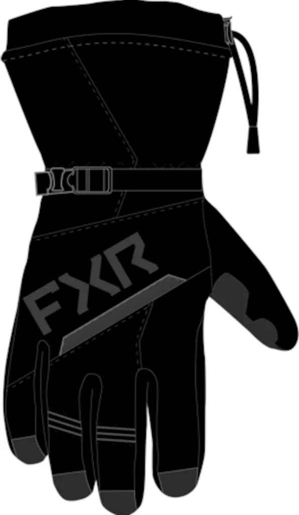 Gants FXR CX Noirs Taille M avec Isolation Renforcée pour Motoneigistes