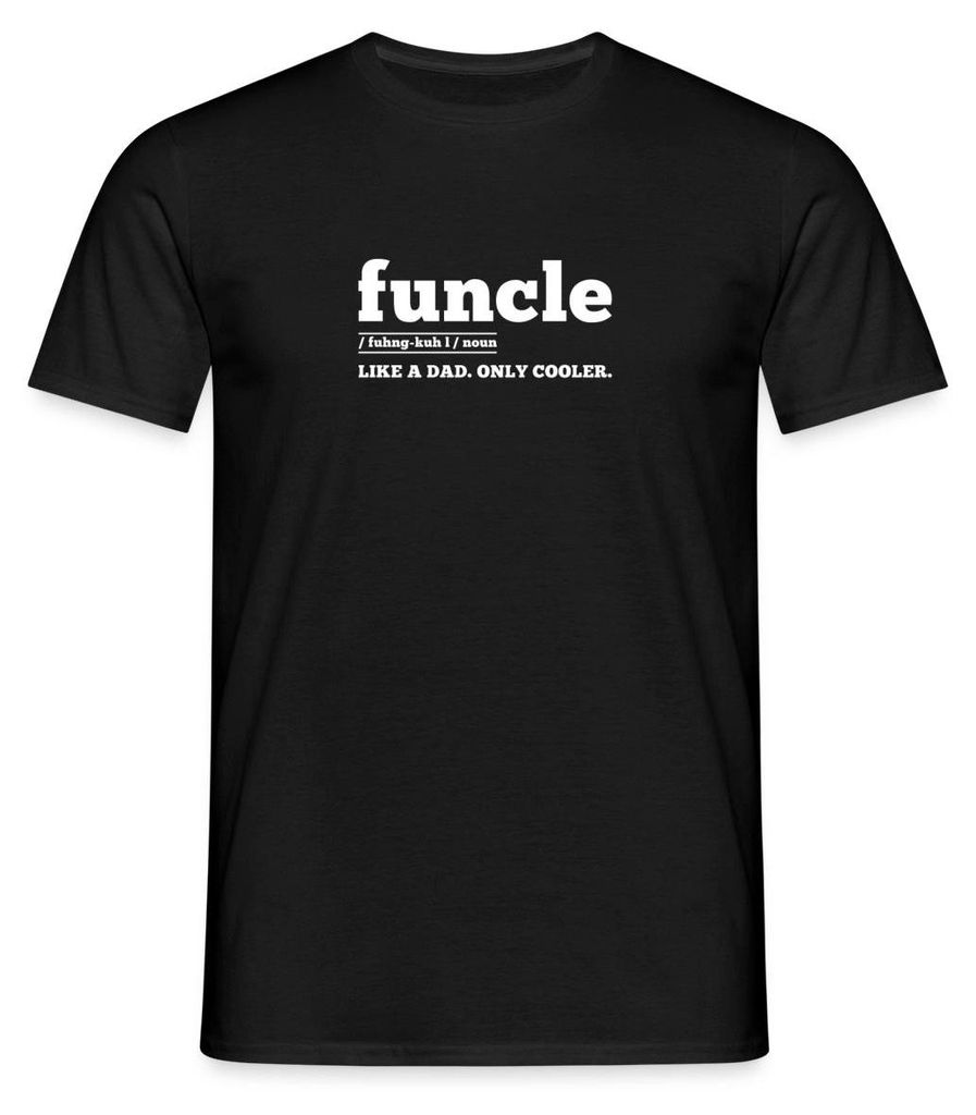 Spreadshirt Funcle Cooler Fun Onkel Wortspiel Männer T-Shirt, 3XL, Schwarz