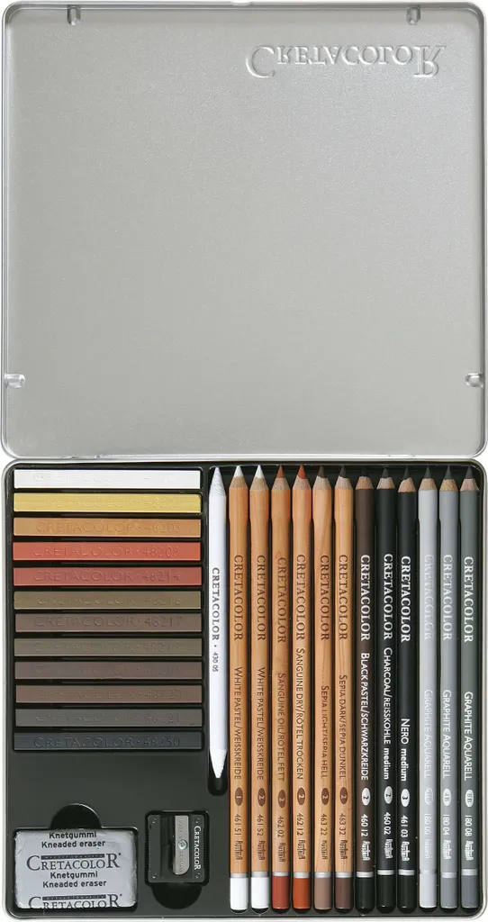 Kit dessin Cretacolor idéal pour croquis et esquisses 27 accessoires