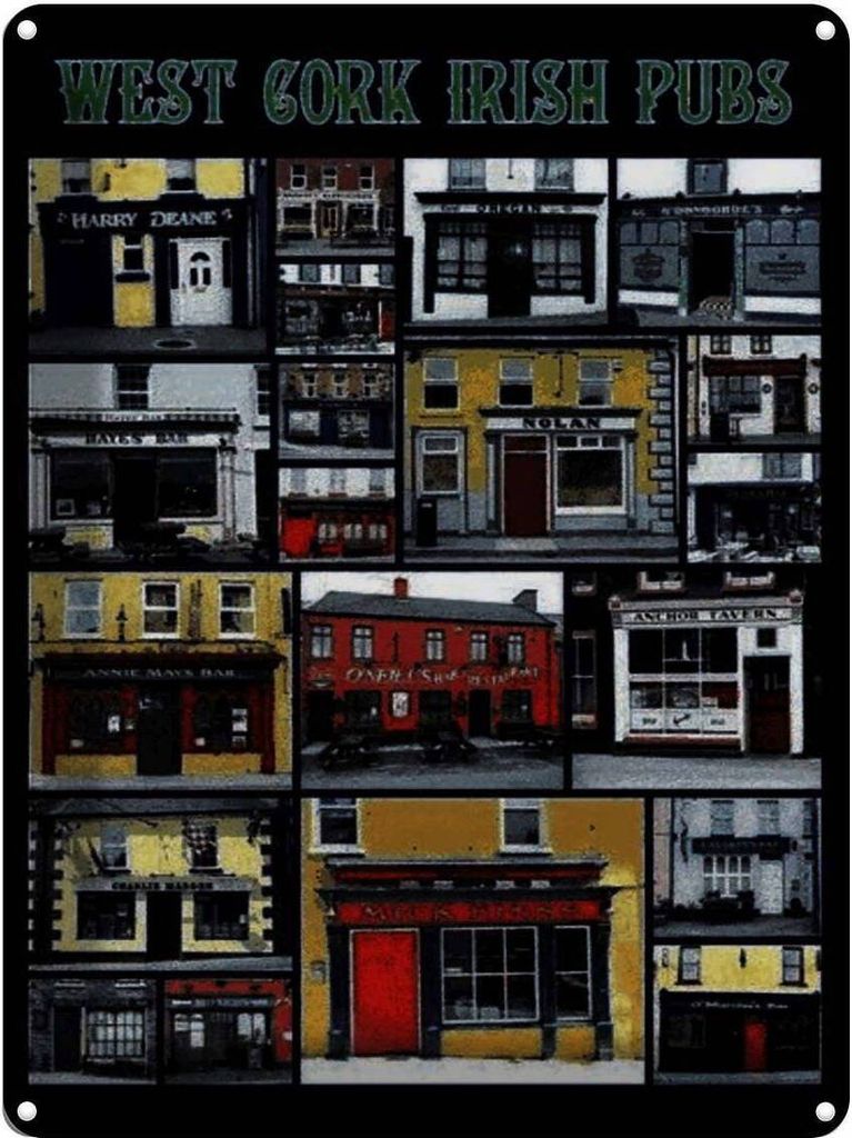 vianmo Blechschild 40x30 cm Alkohol West Cork irish pubs Produktbild 