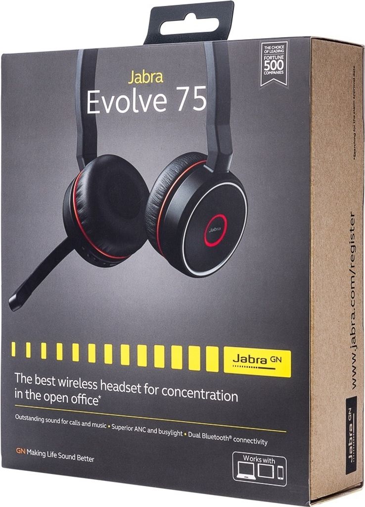 Jabra Evolve 75 SE MS Stereo - zestaw słuchawkowy - nauszny Zdjęcie produktu 13
