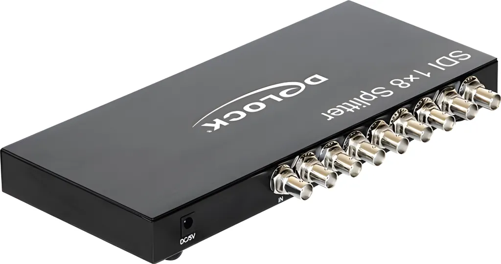 Splitter SDI 1 vers 8 Delock - Boîtier Métal 3G-SDI Full HD 1080p