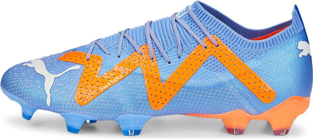 PUMA Future Ultimate Low FG/AG Fußballschuhe 01 - blue glimmer/puma white/ultra orange 42.5