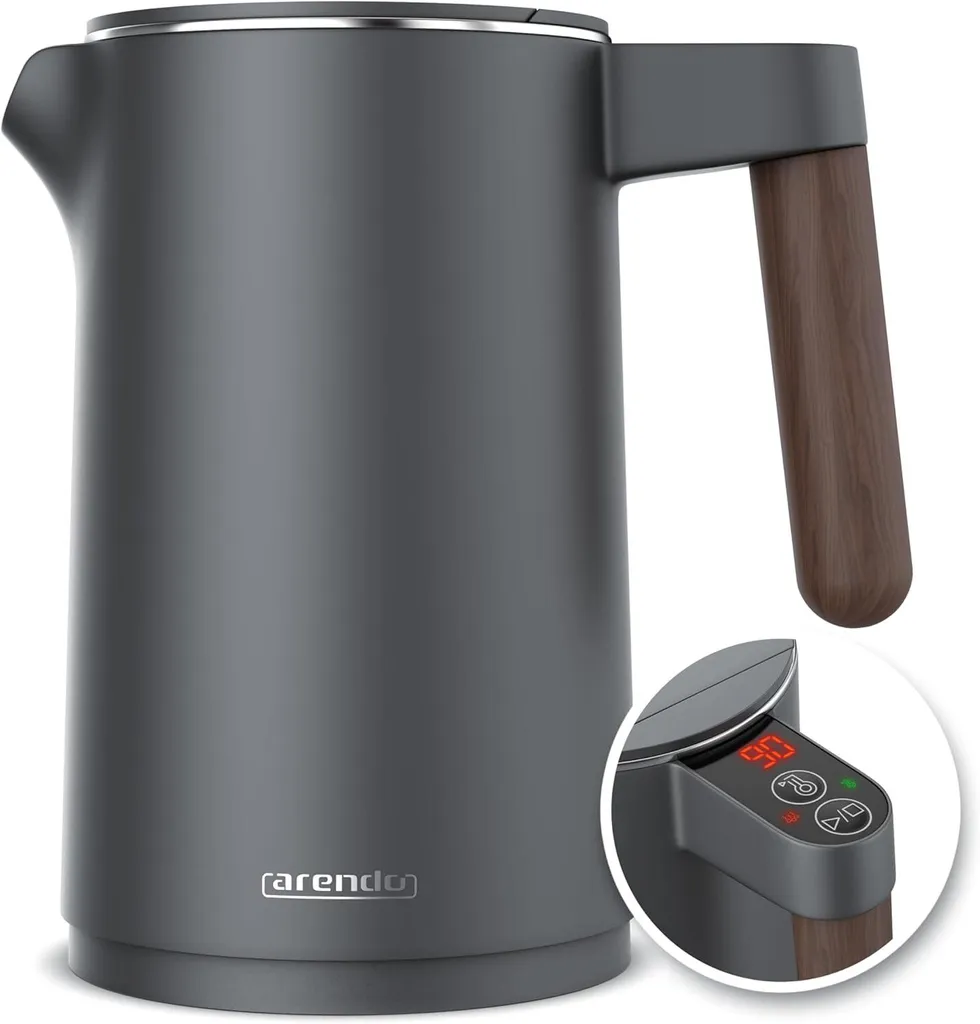 Bollitore Inox 1.5L 2200W: Temperatura 45-100°C per Tè Perfetti