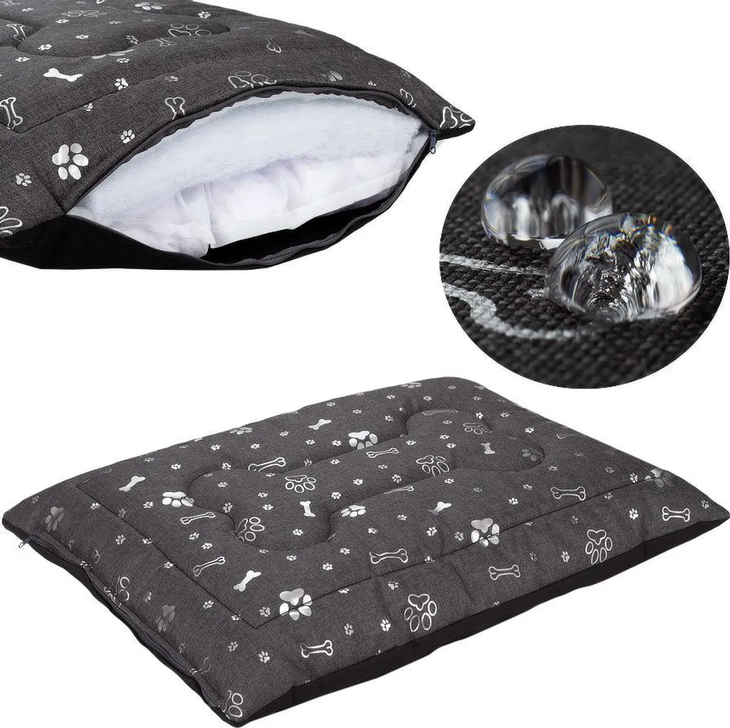 Lit pour chien Welsti gris foncé M 70x50 cm : Confort et style moderne
