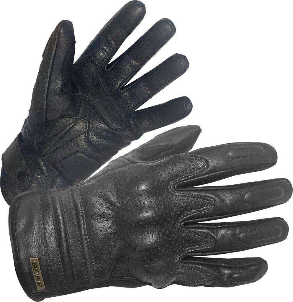 Büse Jackson perforierte Motorrad Handschuhe, schwarz, 8