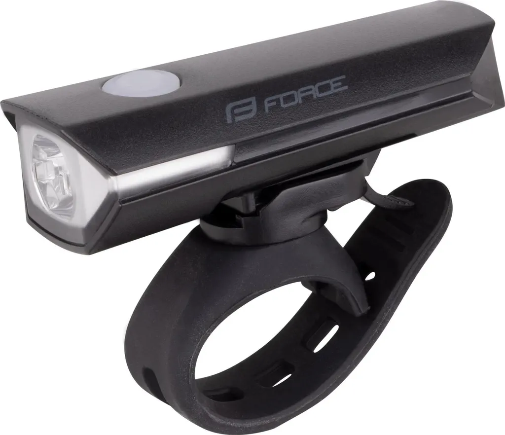 Lumière Vélo Avant Rechargeable Force Flux 200 lm USB Noir Intense