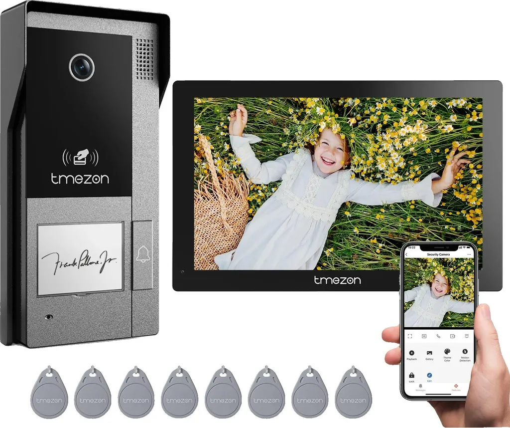 Interphone vidéo 1080p avec écran 7 pouces filaire haute résolution