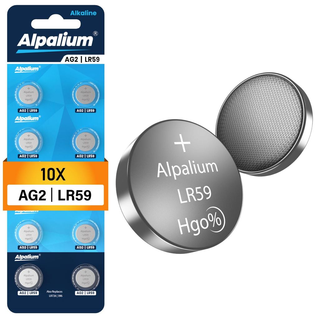 AG2 LR59 Knopfzelle Batterien 10er Pack - Alkaline, 1.5V Produktbild 