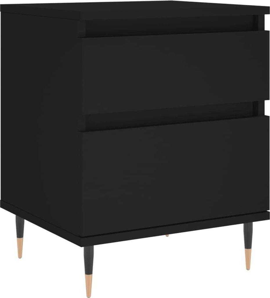 Nachttisch Schwarz 40x35x50 cm Holzwerkstoff