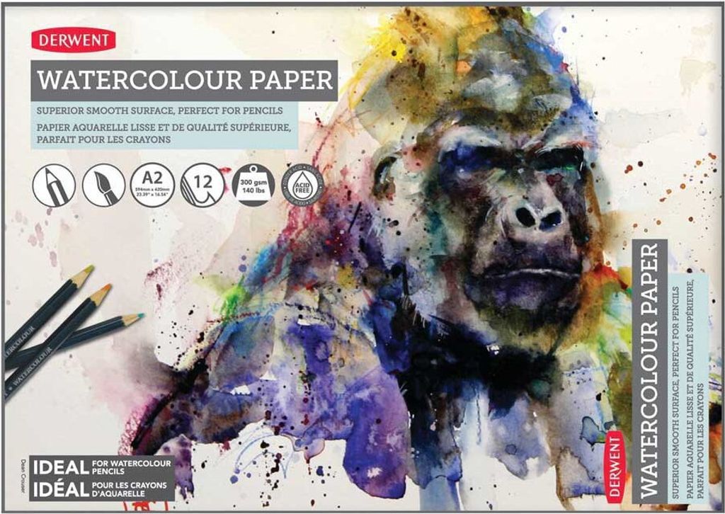 Derwent Horizontales A2 Aquarell-notizbuch 300g Mehrfarbig Mehrfarbig One Size