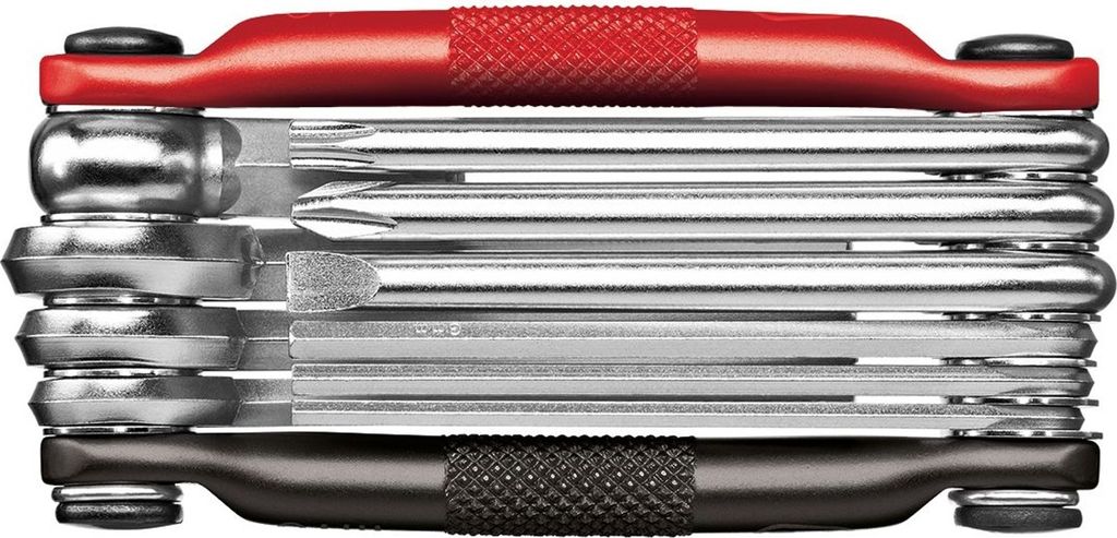 crankbrothers Fahrrad Multitool M10/black/red, Fahrrad Reparatur Werkzeug