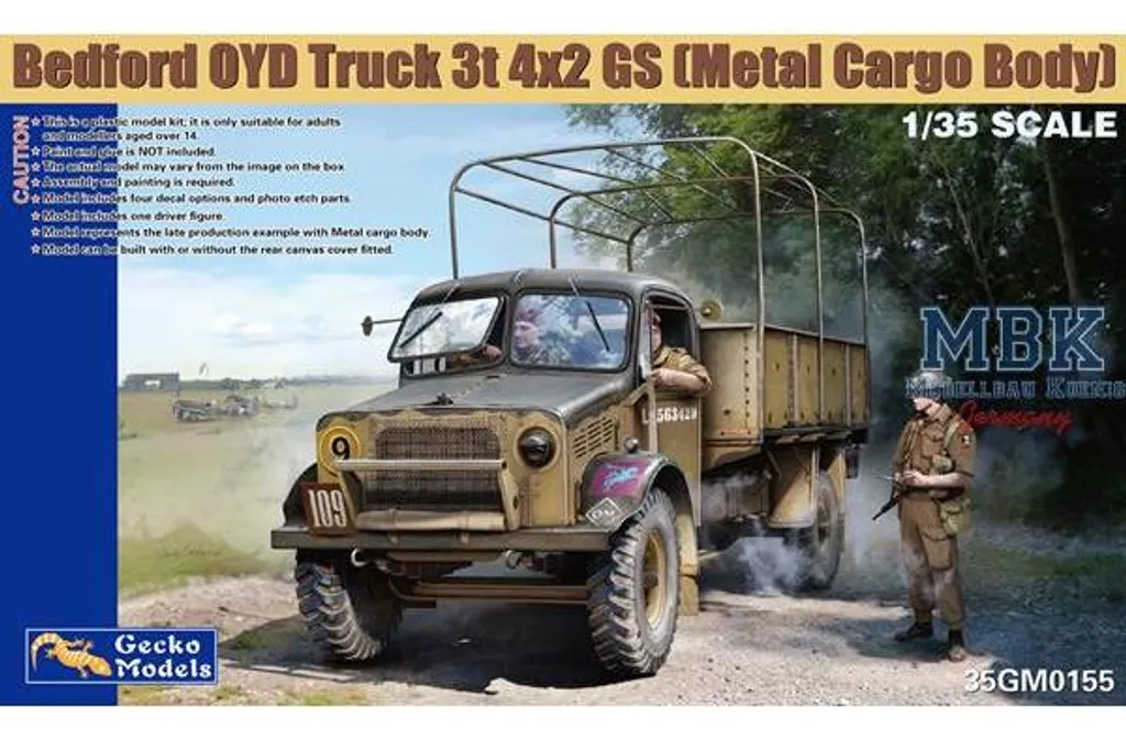 Bedford OYD 3t Gecko Models avec Caisse en Métal Maquette 35GM0155