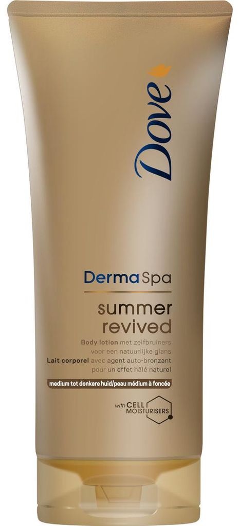 Dove Body lotion summer dark (200 ml) Productafbeelding 