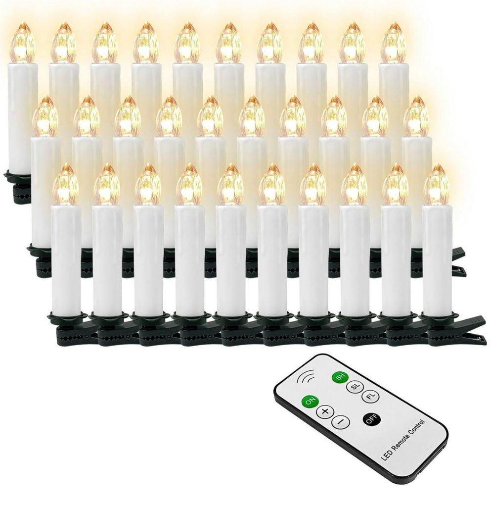 LED Kerzen Stabkerzen mit Fernbedienung Flammenlose Produktbild 