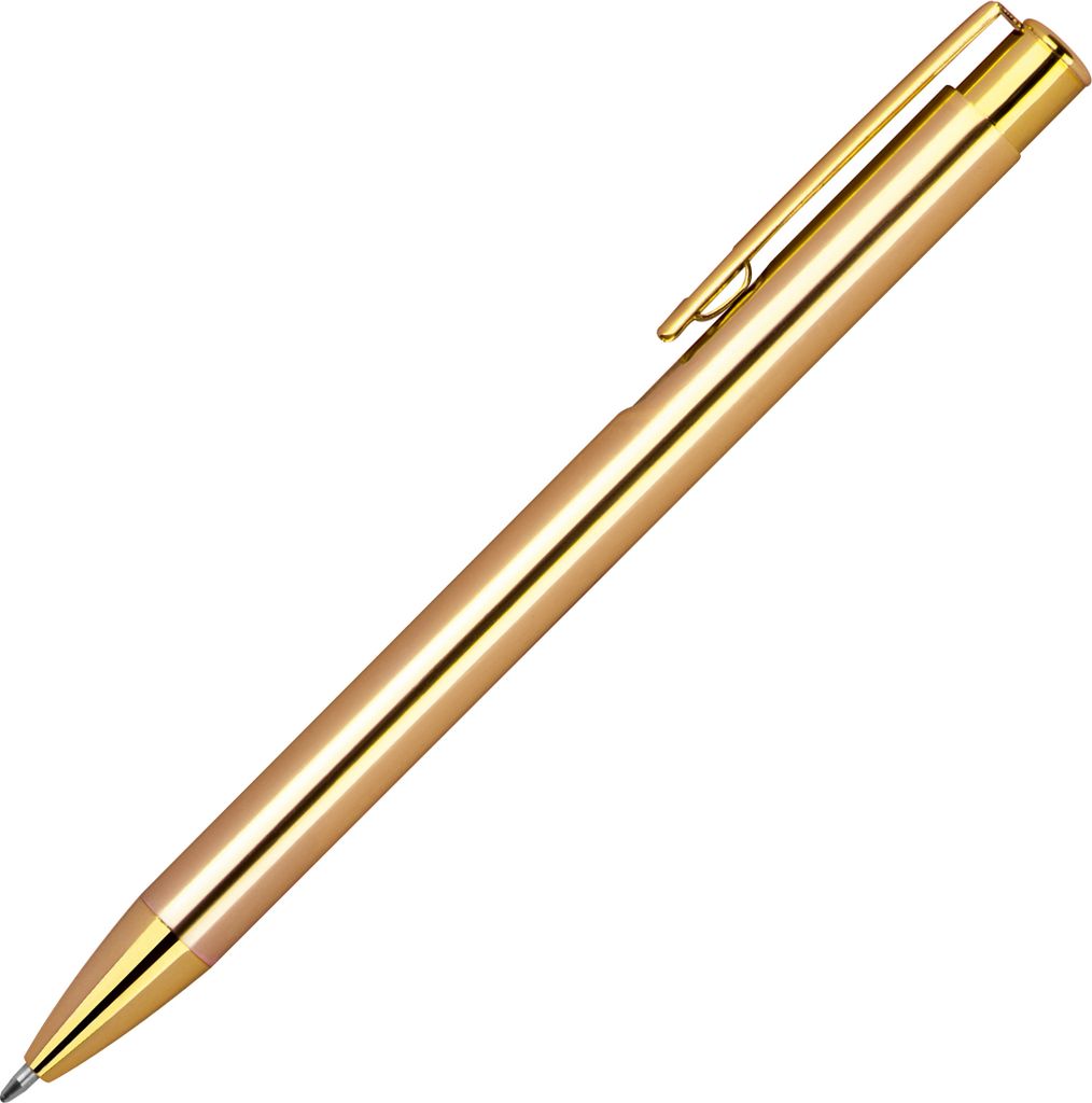 Druckkugelschreiber aus Metall / Farbe: Metallic gold