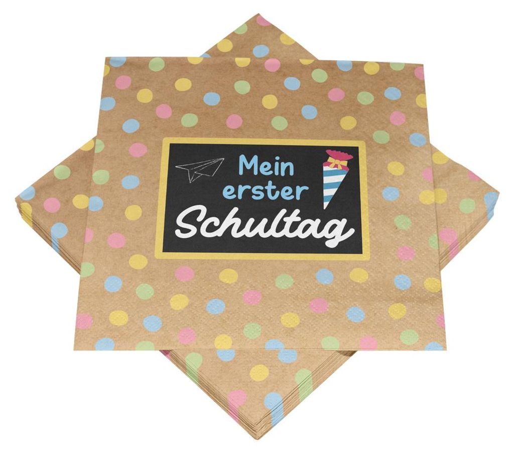 20 Servietten Einschulung Schulanfang "Mein 1. Schultag" Produktbild 