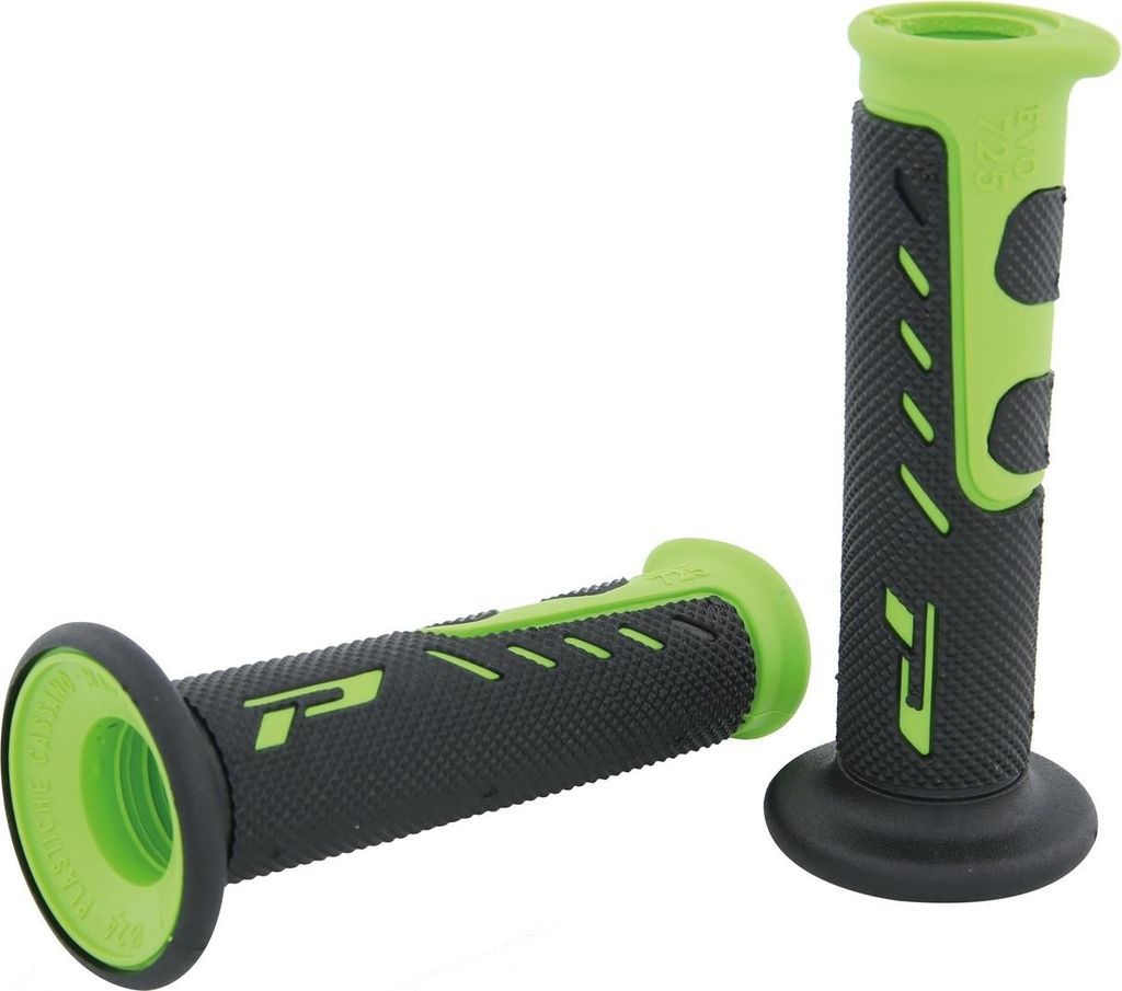 Progrip Griffgummi 725 Grün / Schwarz Offen Paar Ø22/25mm Länge 122mm
