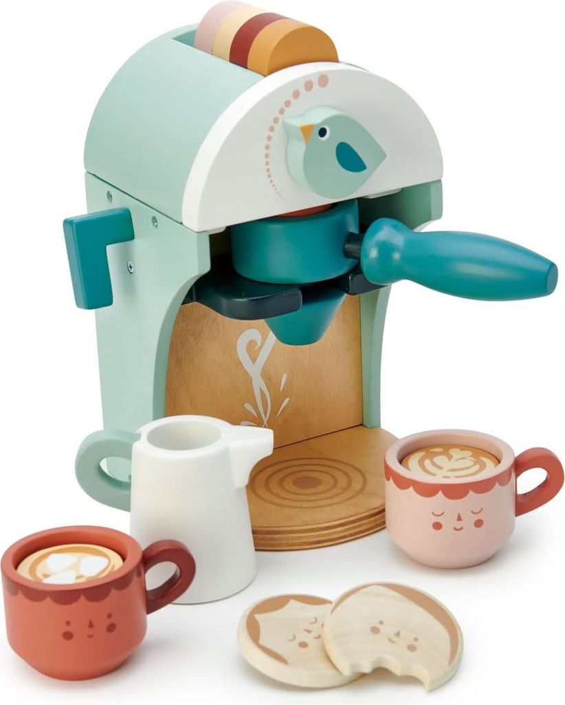 Tender Leaf Toys Kaffeemaschine (Material Holz, Kinderspielzeug, Bunt) 7508225