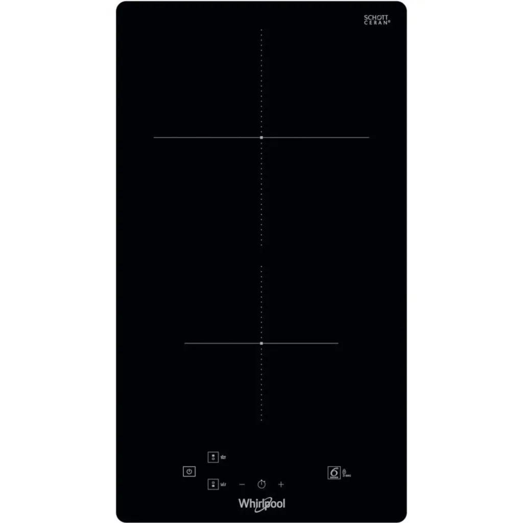 Table de Cuisson Induction Whirlpool 2 Feux Domino 28cm Noir Intégré