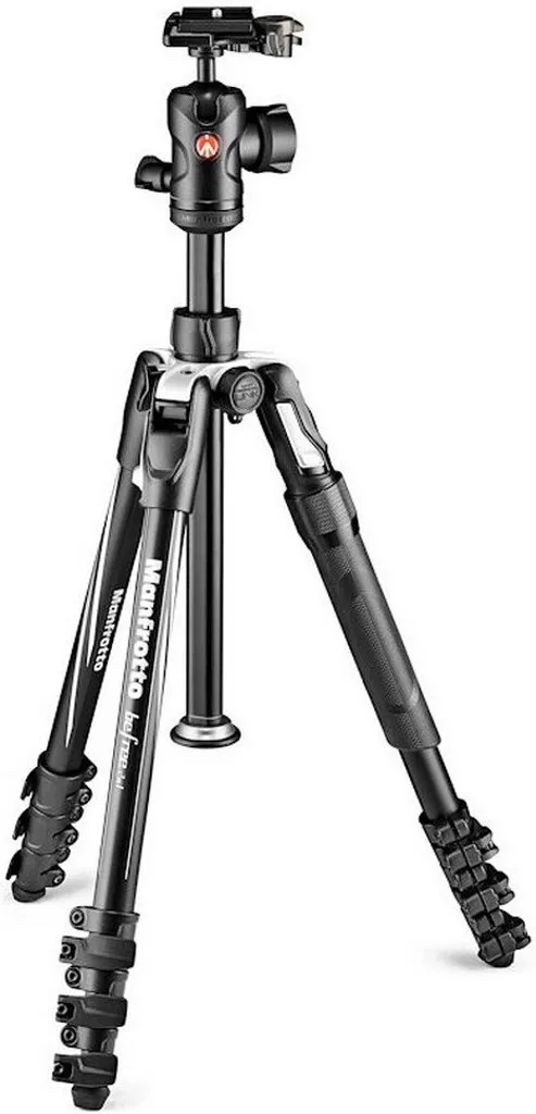 Manfrotto Befree 2N1 Trépied Photo Vidéo 3 Sections Noir et Argent
