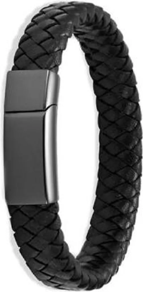Bracelet de Deuil Noir pour Homme en Acier Inox Porte-Cendres ou Parfum