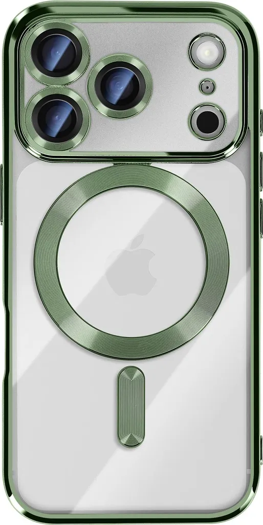 Cover MagSafe iPhone 17 Pro Max Verde Cromato - Avizar Elegance