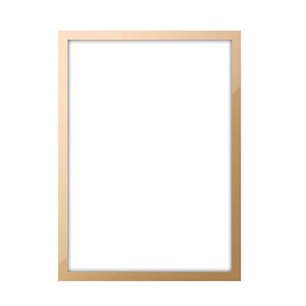 A simple product shot of a gold picture frame against a white background.
