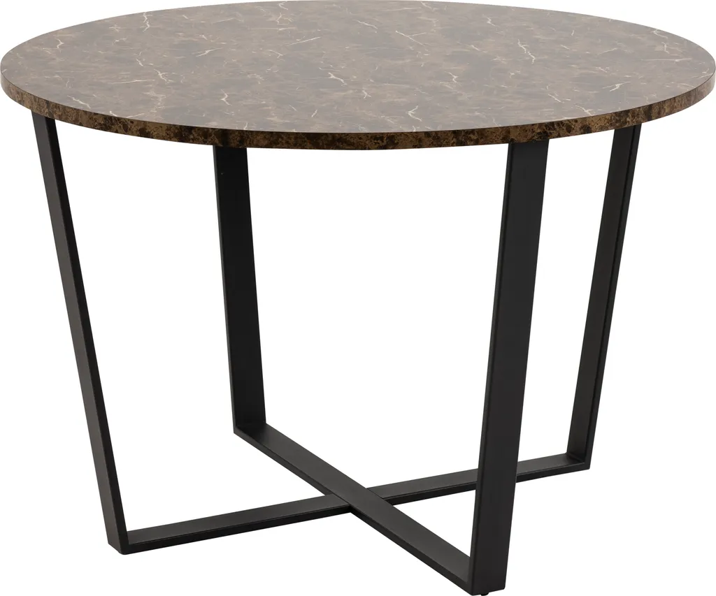 Amst Table de salle à manger impression marbre marron chic et moderne