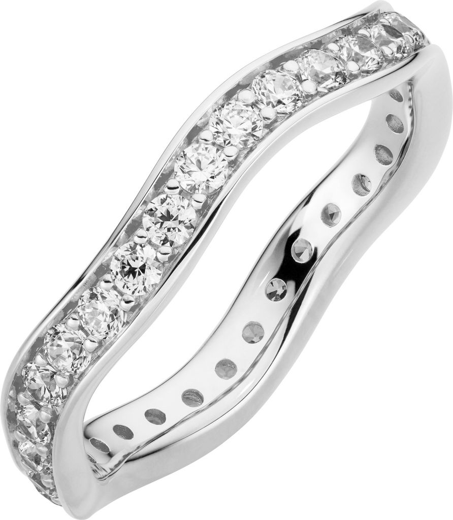 Orolino Ring 333/- Weißgold glanz synth. Zirkonia