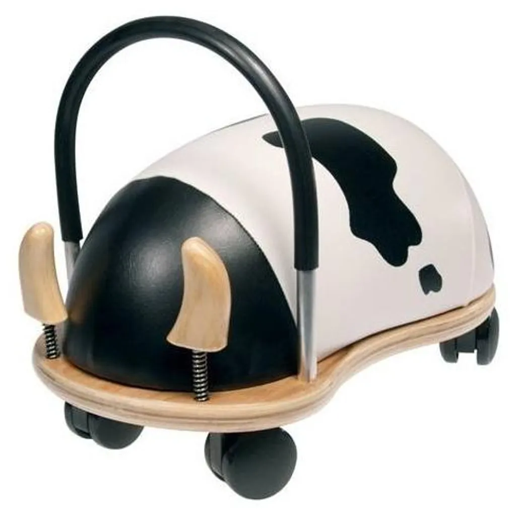 Wheelybug Vache Grand Modèle - Trotteur en Bois Robuste et Roues à 360°