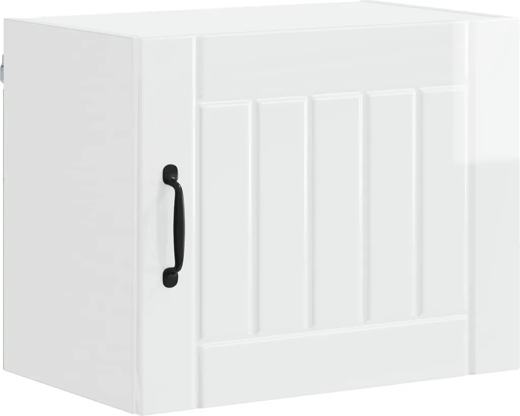 SYFAX Mobiletto Pensile Bianco Lucido 50x31x40 | Cucina e Dispensa