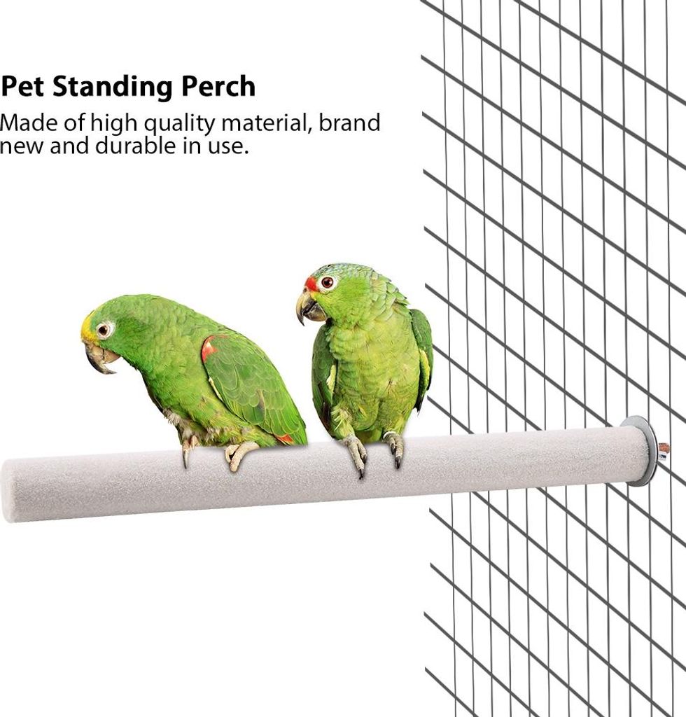 Weißer Vogel Papagei Perch Stehende Bar Schleifen Werkzeug Haustiere Spielzeug für Käfig (2.5*35cm)