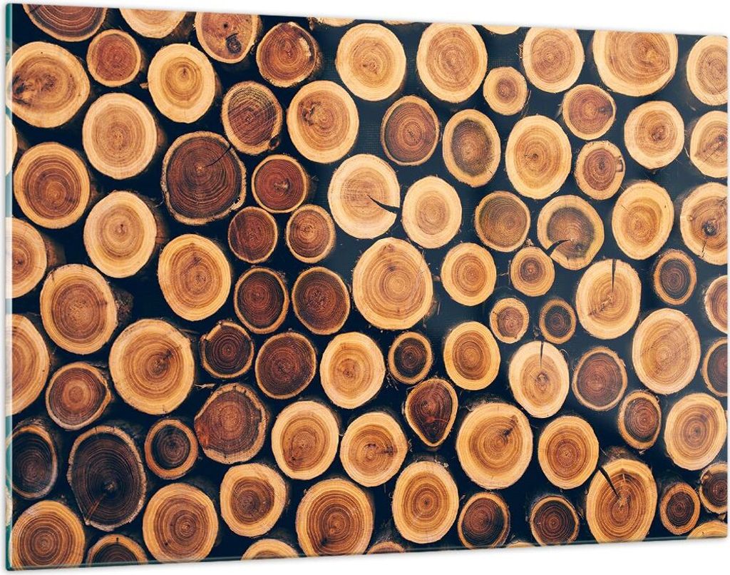 Bilder auf glas - Knoten Baum Stamm - 120x80cm - Glasbilder - Wandbilder - Kunstdruck - zum Aufhängen bereit - Wanddekoration aus Glas - Glas Bild...