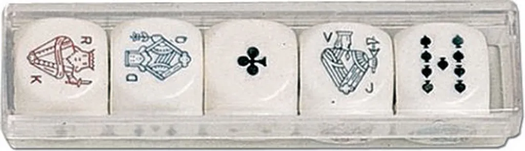 Dés de Poker Piatnik 22mm - Cubes de Jeu Traditionnels pour Casino