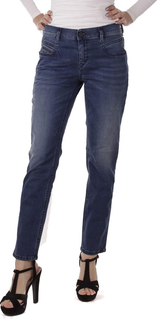 Diesel Belthy-Ankle 0675L Damen Jeans Slim Straight