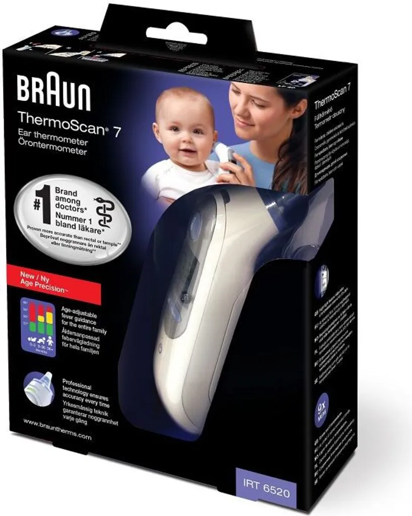 Braun ThermoScan 7 IRT6520 Nero - Termometro Auricolare Age Precision - 2