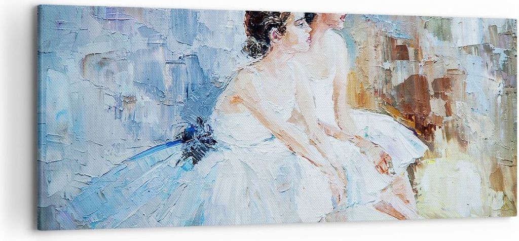 Bild auf Leinwand - Leinwandbild - Balletttänzer tanzen - 120x50cm - Wand Bild - Wanddeko - Leinwanddruck - Bilder - Kunstdruck - Wanddekoration -...