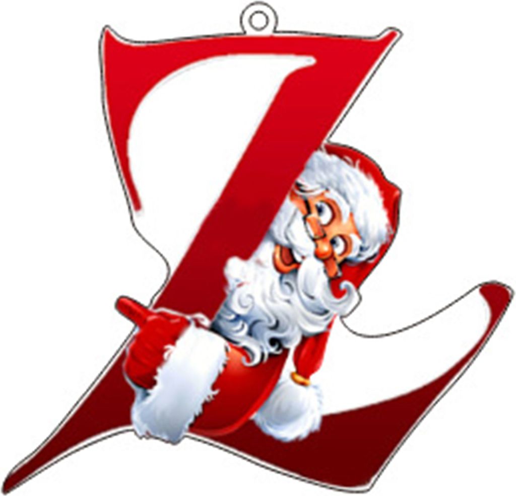 Weihnachtsschmuck, personalisierbar, 26 Buchstaben, Name, Wort, Baumschmuck zum Aufhängen, Weihnachtsmann, Monogramm, Alphabet, Acryl-Anhänger f...