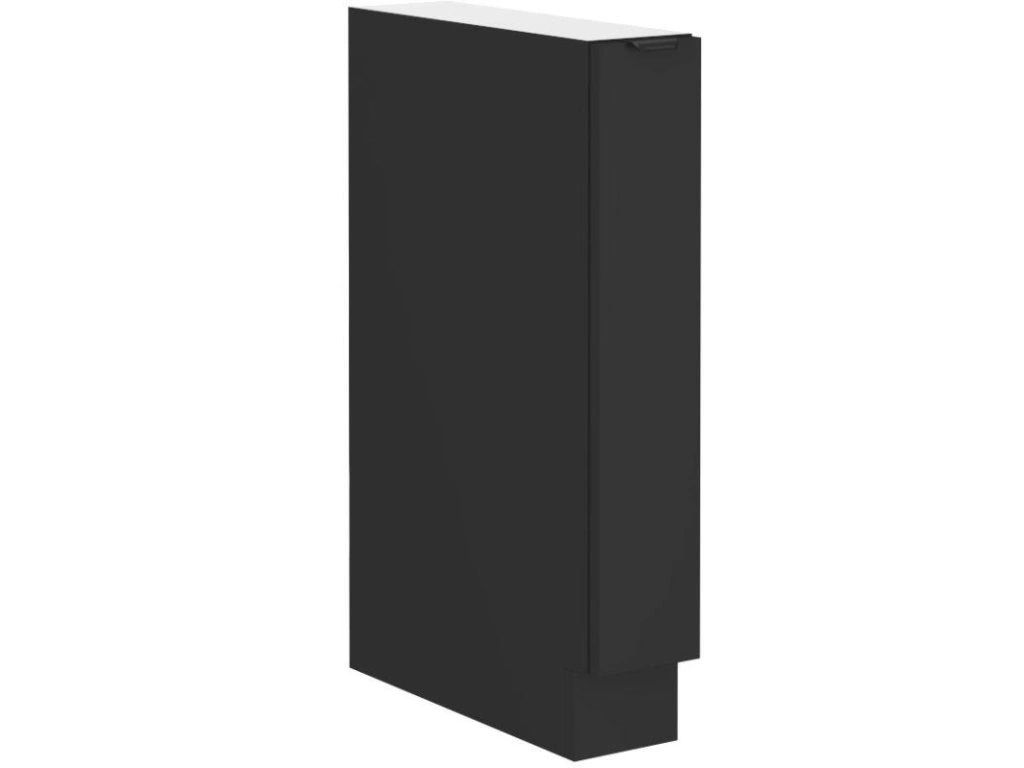 Mobile estraibile SAJU - larghezza 15 cm, nero Immagine del prodotto 