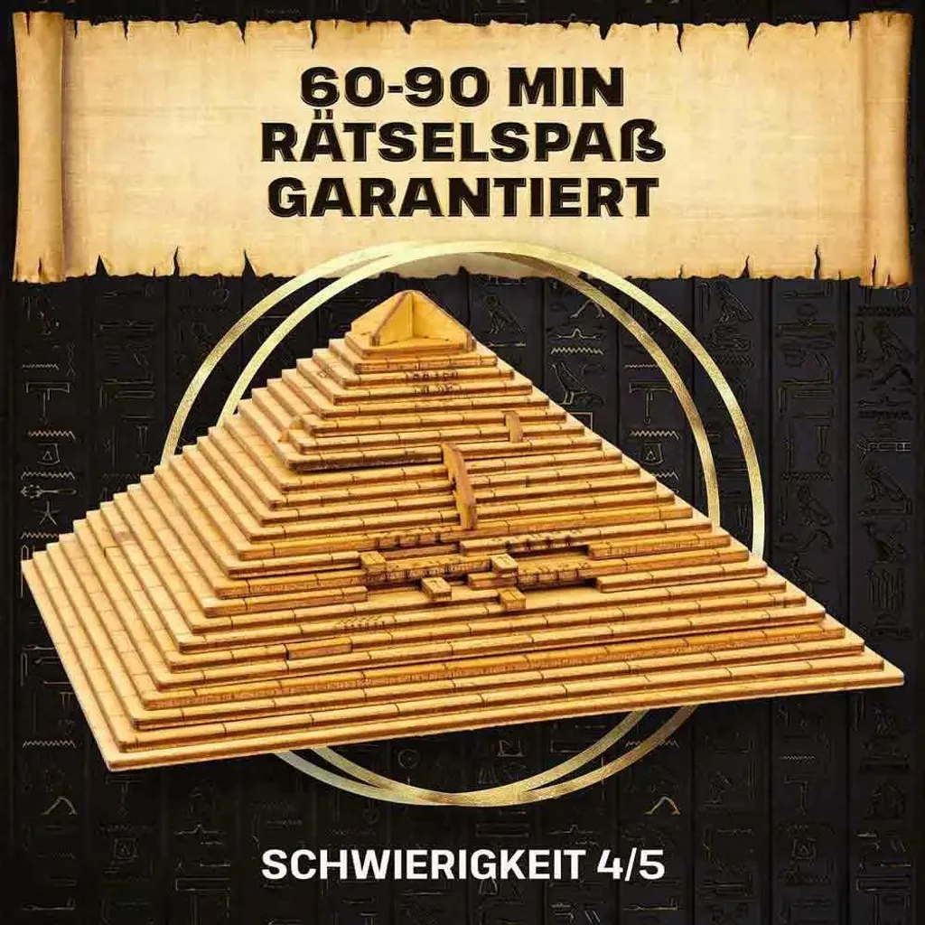 Jeu de logique Pyramide EscapeWelt en bois - Cadeau original 3D - 8