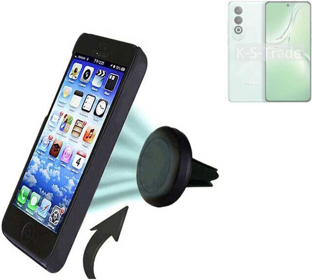 K-S-Trade Kompatibel mit Oppo K12 Auto Handy Halterung KFZ Halter Lüftungsgitterhalterung Air Vent mount Smartphone Halter